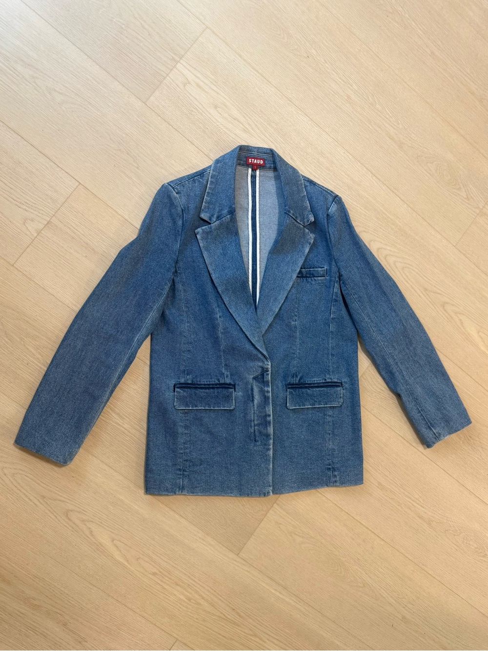 STAUD Denim Blazer